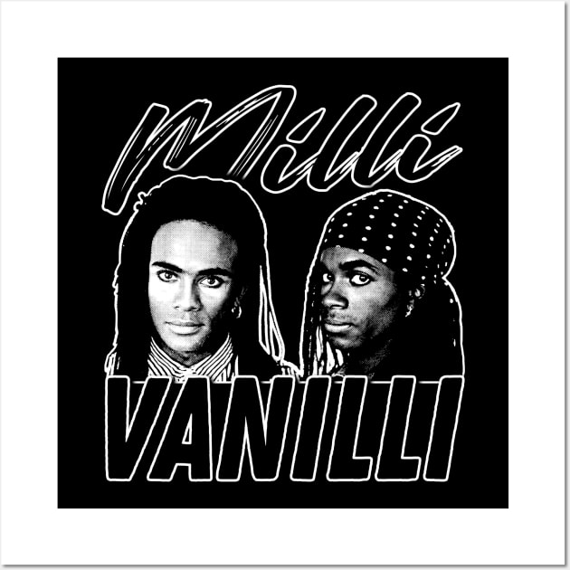 Milli Vanilli - Vintage Look Design Tribute Wall Art by DankFutura